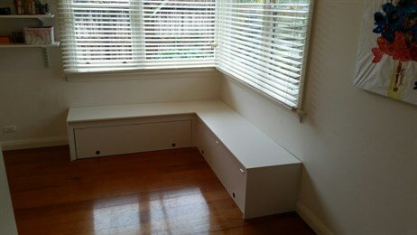 Corner window box after