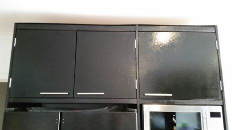 Cupboards finished closed