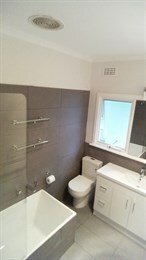 Amazing result - Mirror cabinet and accessories installed.