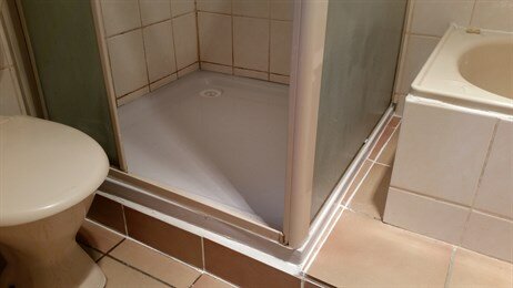 New Shower base installed