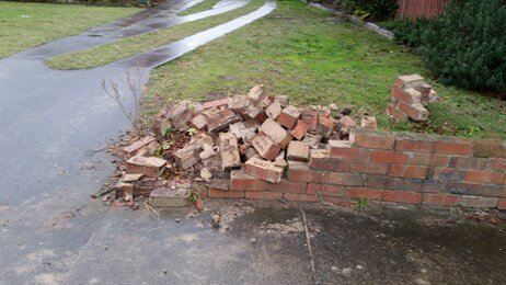 Brick Fence Before