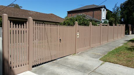 Wow! New front fence and gates painted and finished