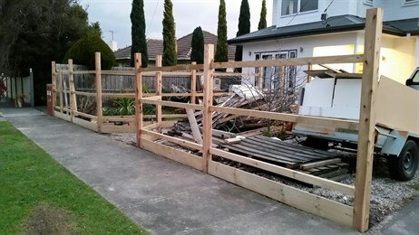 Front Fence rails and plinths