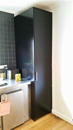 Pantry install after door closed